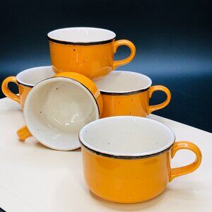 Vintage Johnson Bros England Ironstone Papaya Series SET of 5 Flat Cup